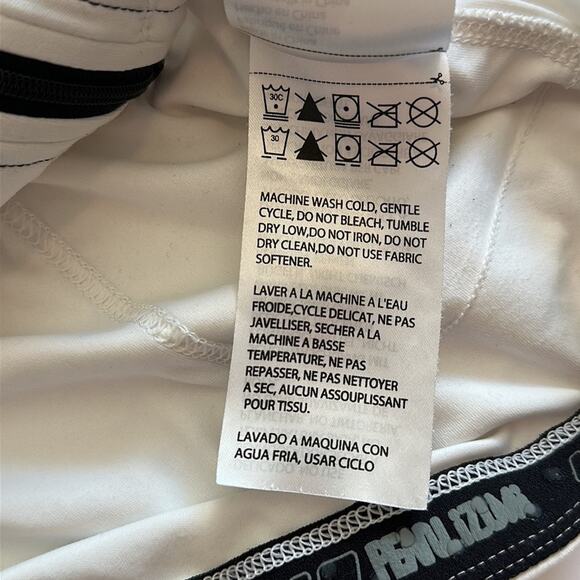 Pearl Izumi Elite Cycling Jersey 1121105 White Black Zip Front Back Pockets Sz M - Picture 15 of 15